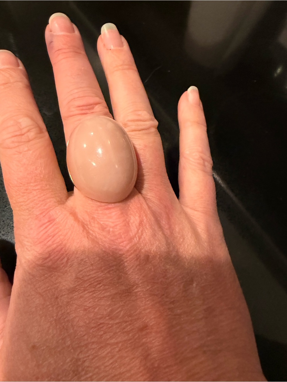 Kate Spade Light Pink Glow Up Resin Statement Ring
